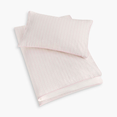Petal Scallops Toddler Duvet Set, Pink