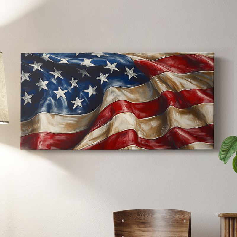Americana Series-III - Toile tendue avec châssis - Prêt à accrocher, H 20 po x l 40 po