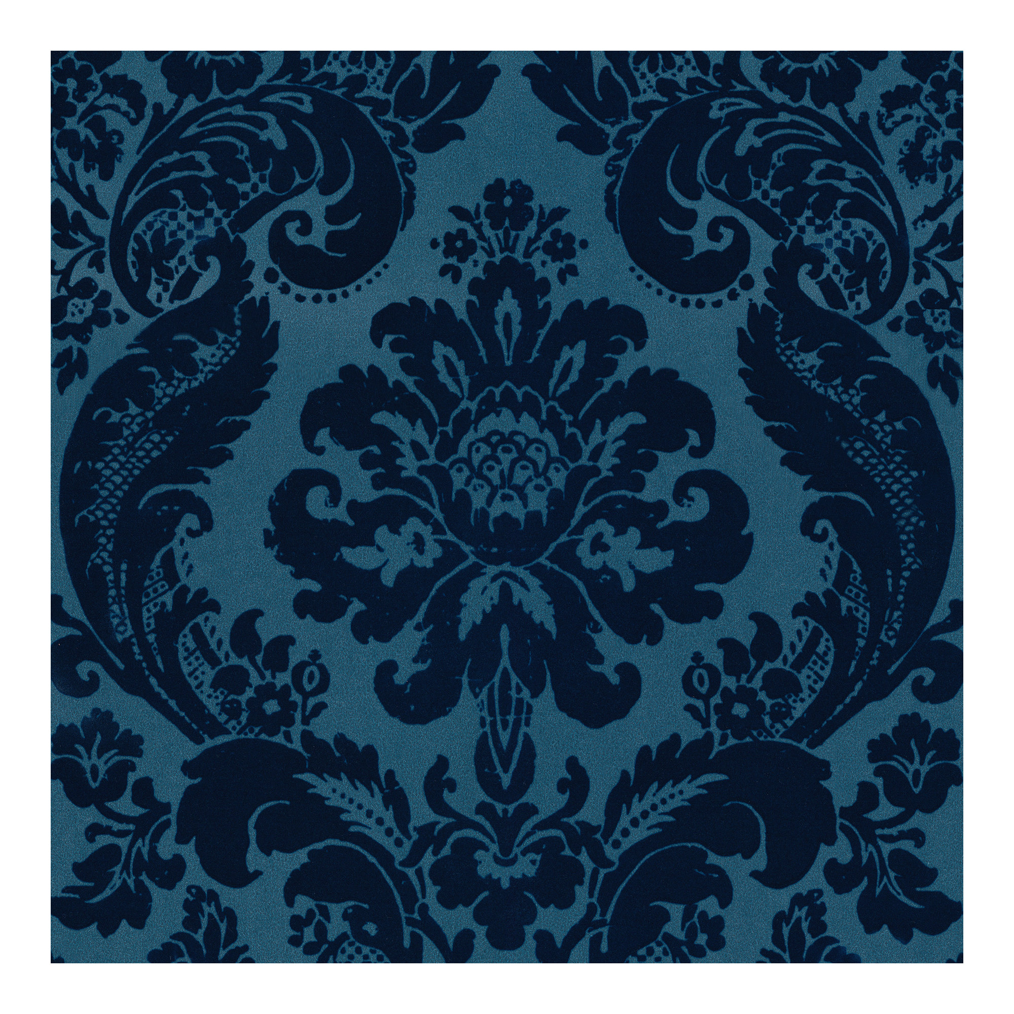 Melvin Damask Wallpaper, Blue