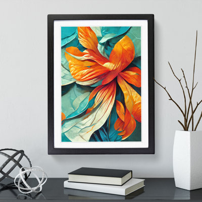 Flowers Abstract Art No.4 - Framed Print