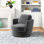 Fauteuil pivotant en velours Pirouette Performance