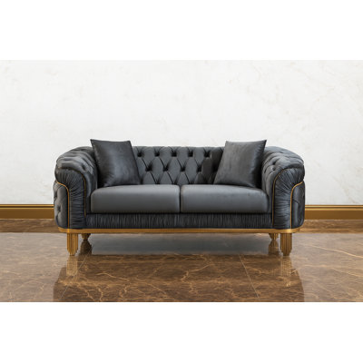 Valorie 72'' Velvet Loveseat