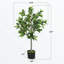 Laurier artificiel en pot Home - Plante réaliste en soie 35,47 "- Vert, sans eau, pot rempli de ciment stable