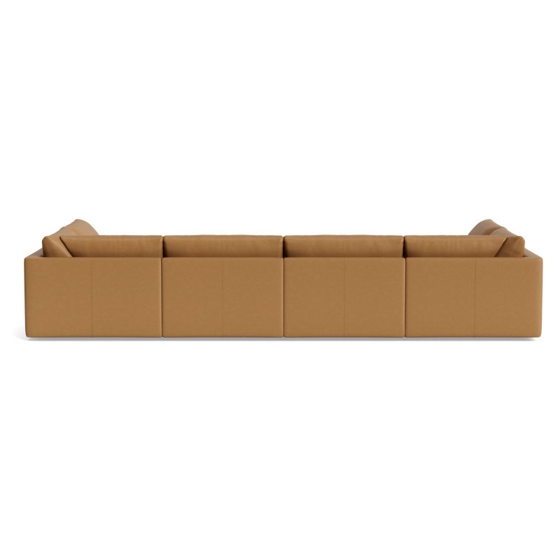 Eva Sectional, Bison Butterscotch Top Grain Leather