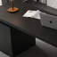 Bureaux rectangulaires noirs en bois massif 62,99 po-107438621