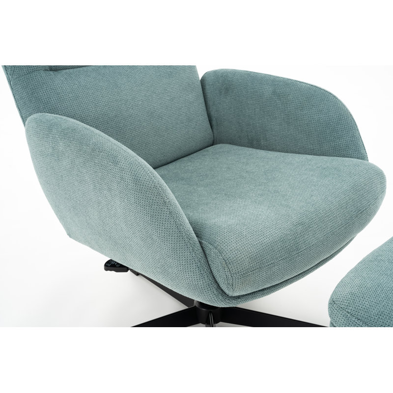 Fauteuil d'appoint inclinable en tissu de velours Hanayo