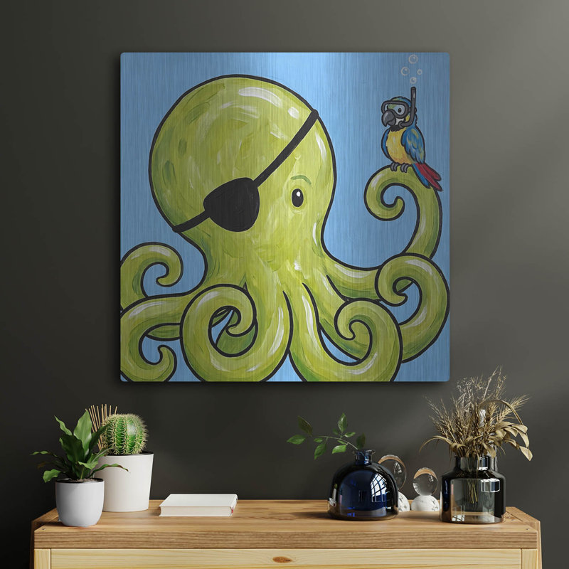  «Pirate Friends» par Rich Monet, art mural en métal, 24 po x 24 po, 24 po x 24 po