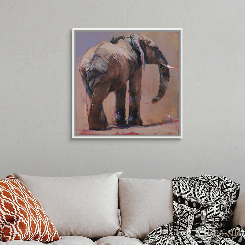 Reproduction d'art sur toile, Cadre flottant blanc, H 32 po x l 32 po x P 1,75 po