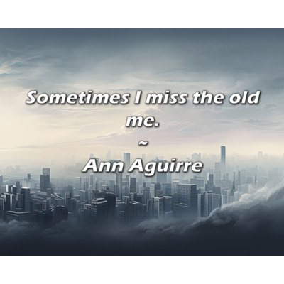 Artsy Quote "Sometimes I miss the old me." By Ann Aguirre Gallery Wrapped Canvas