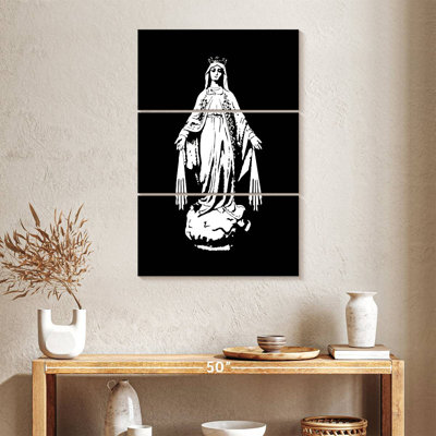 Adella Black And White Virgin Mary