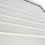 Auvent en métal 5,6 en blanc, extérieur en aluminium léger avec finition thermolaquée solide contemporaine, solin à charnière continue, pré-conçu pour une utilisation extérieure, attaches en acier inoxydable,