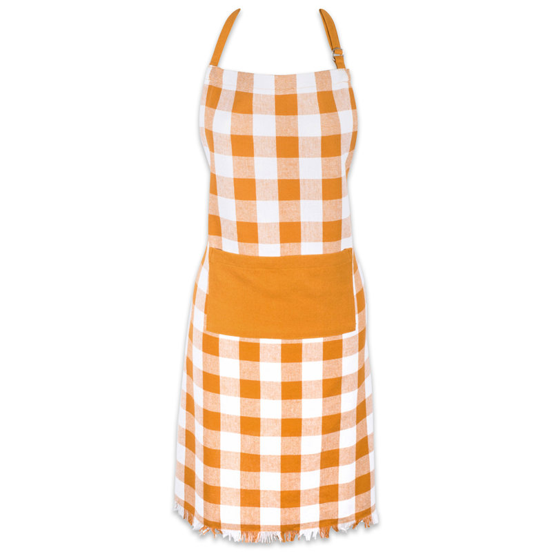 Laszlo Plaid Cotton Bib Apron, Pumpkin Spice