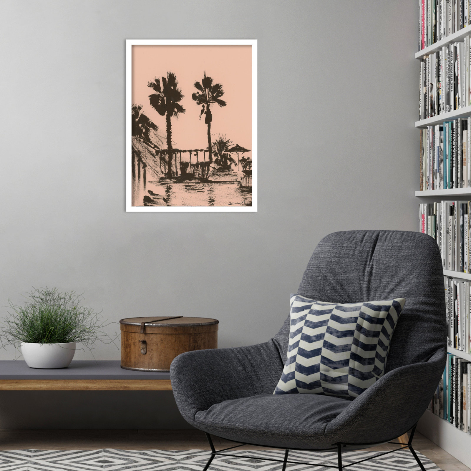 Holiday Print by Dan Hobday, White, 25" H x 19" W