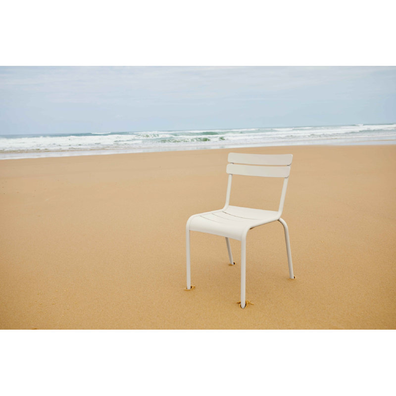 Luxembourg Outdoor Dining Side Chair, Clay Gray, 2