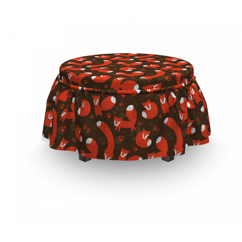 Ensemble de housse pour repose-pieds à coussin de boîte 2 pièces fox vulpe from forest