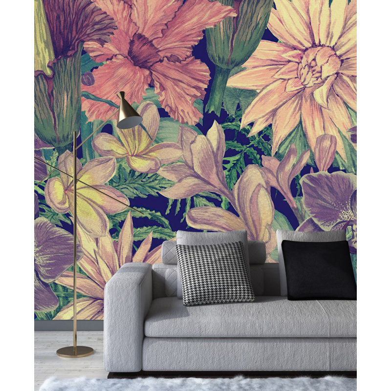 Bischoffs Floral Wall Mural, 8.33" W x 8.33" L