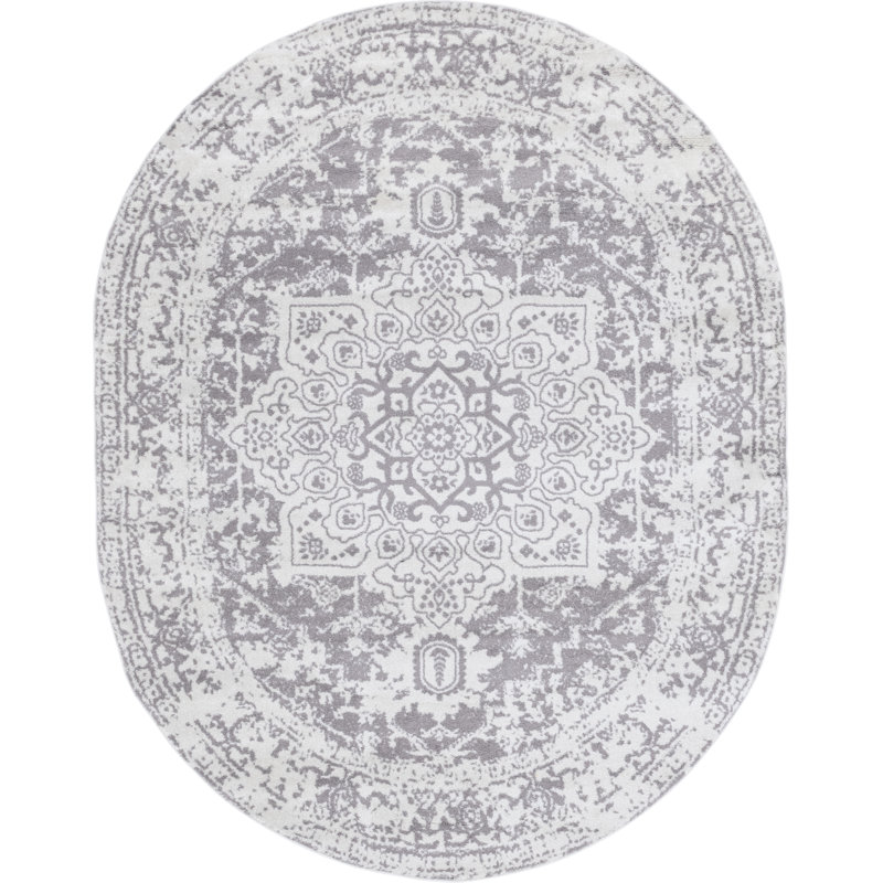 Oriental Area Rug, Oval 239 x 305cm