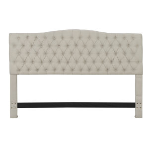 Elle Decor Celeste Tufted Upholstered Padded Headboard with Contemporary Button Tufting