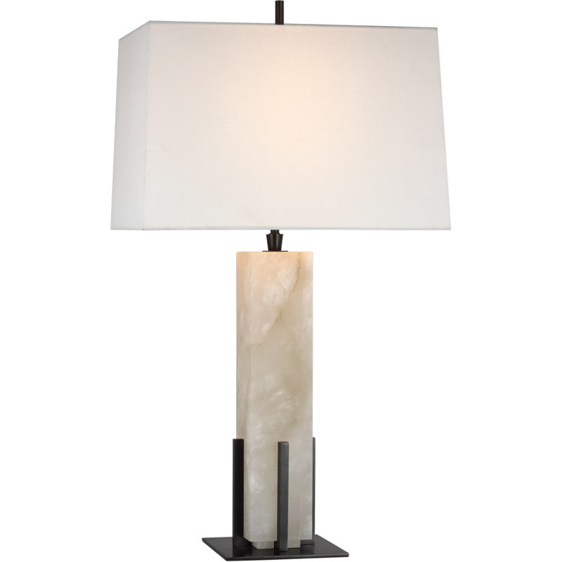 Thomas O'Brien Gironde Large Table Lamp, Alabaster/Bronze