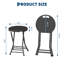 Tabouret pliant sans dossier de 18 pouces avec poignée, tabouret de bar pliable portatif avec pieds antidérapants, capacité de 600 lb pour la cuisine, le bar, la maison, l'intérieur et l'extérieur-561259475