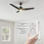Ventilateur de plafond intelligent à 3 pales avec lumière DEL-403107346-461021576