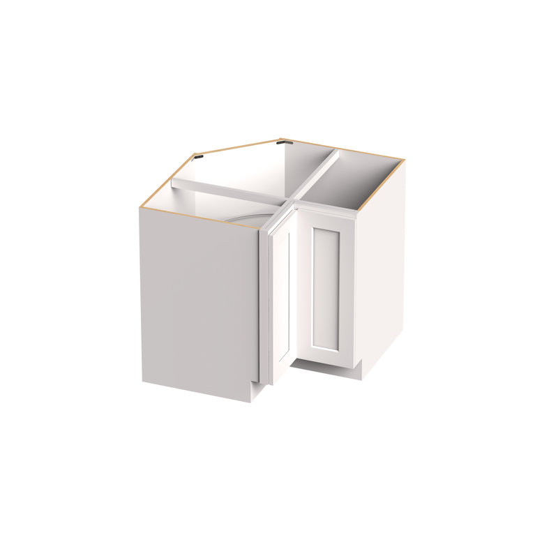 DL Cabinetry (Ready-To-Assemble) Shaker Style Lazy Susan Corner Base Cabinet W36" x H34.5" x D24" - White Shaker, 36"