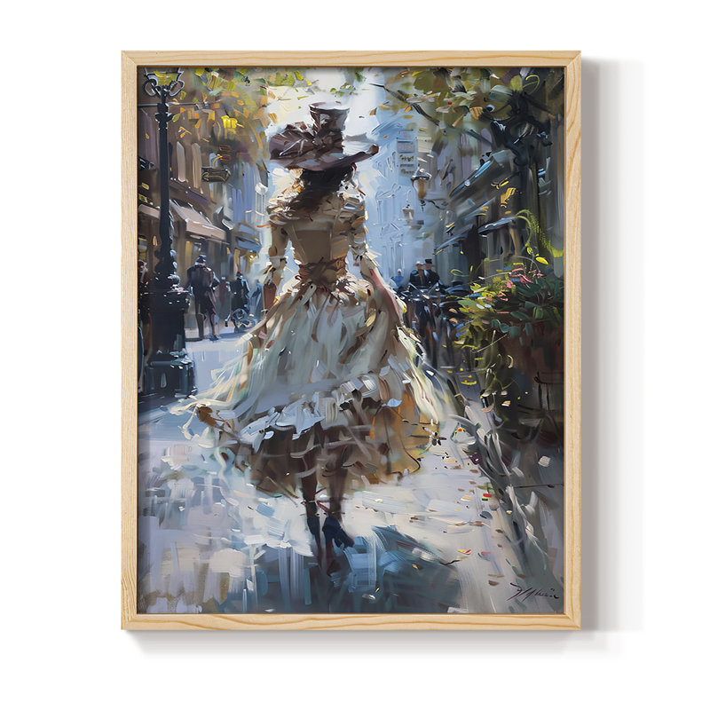 «WOMEN Series DCCLVI», reproduction encadrée - bois massif, H 11 po x l 9 po, Naturel