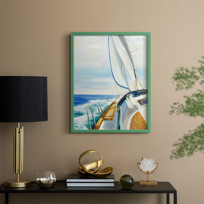 Fresh Sea Air, reproduction encadrée - bois massif, H 15 po x l 12 po, Vert