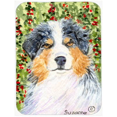 Australian Shepherd Tempered Glass Cutting Board
