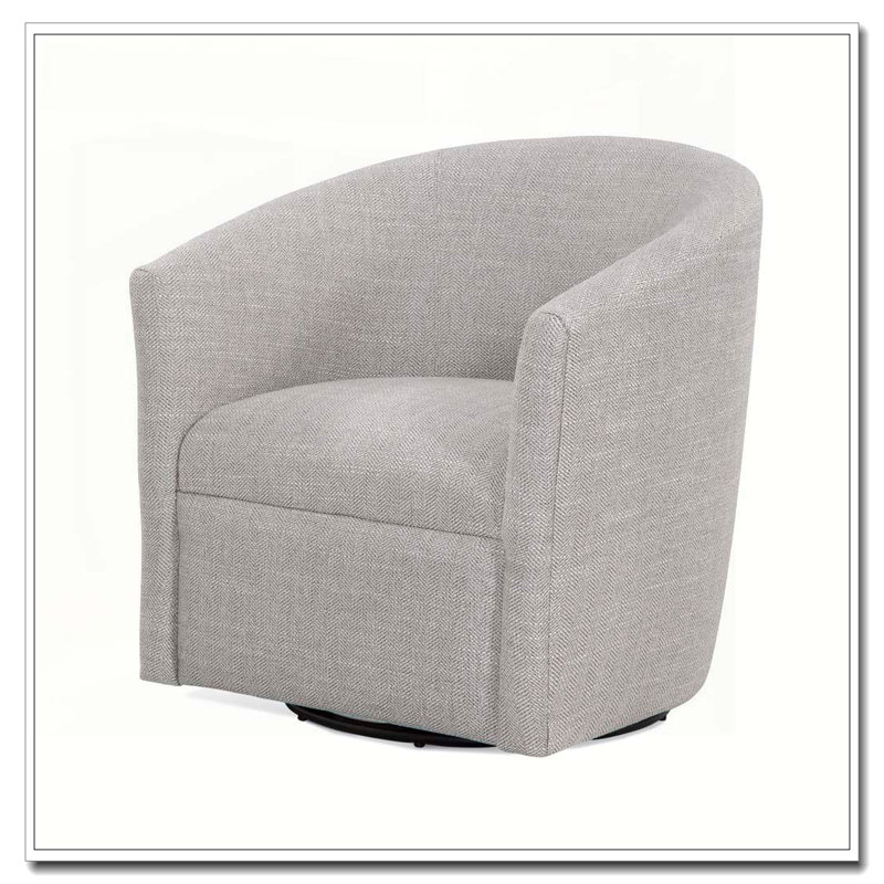 Fauteuil demi-tonneau pivotant Lainey, Beige