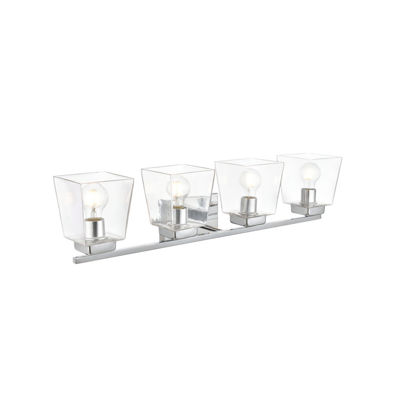 Éclairage pour meuble-lavabo à intensité variable Arnisa, Chrome, H 8,5 po x l 23 po x P 23 po, 3 lumières