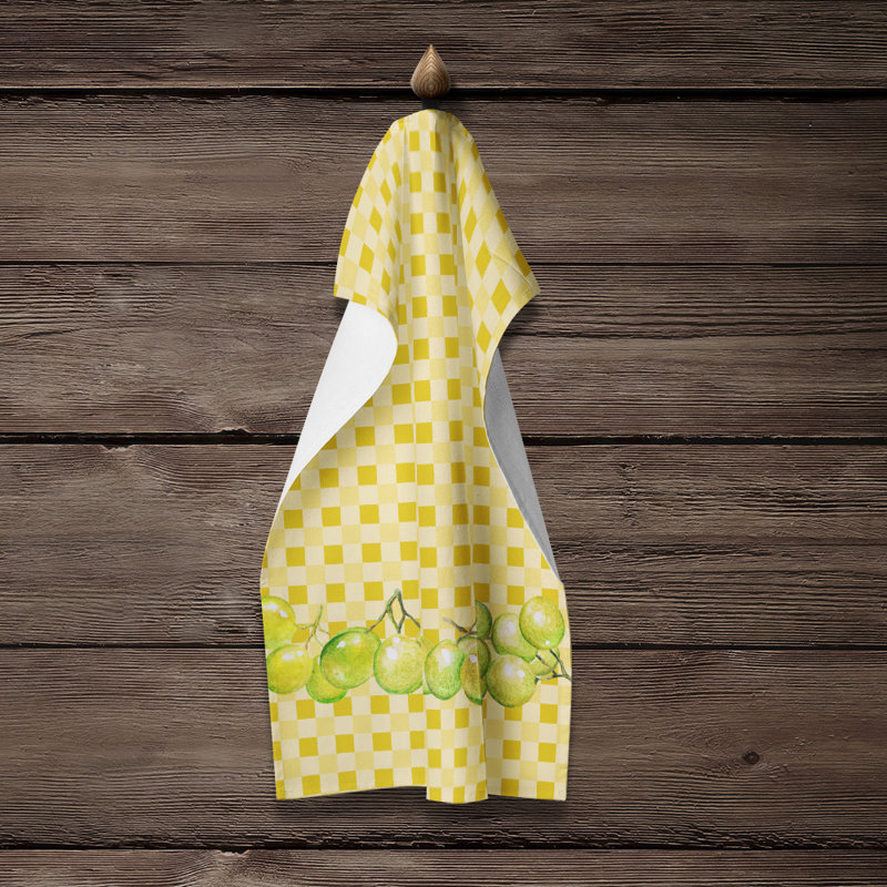 Chiffons vert raisin sur basketweave