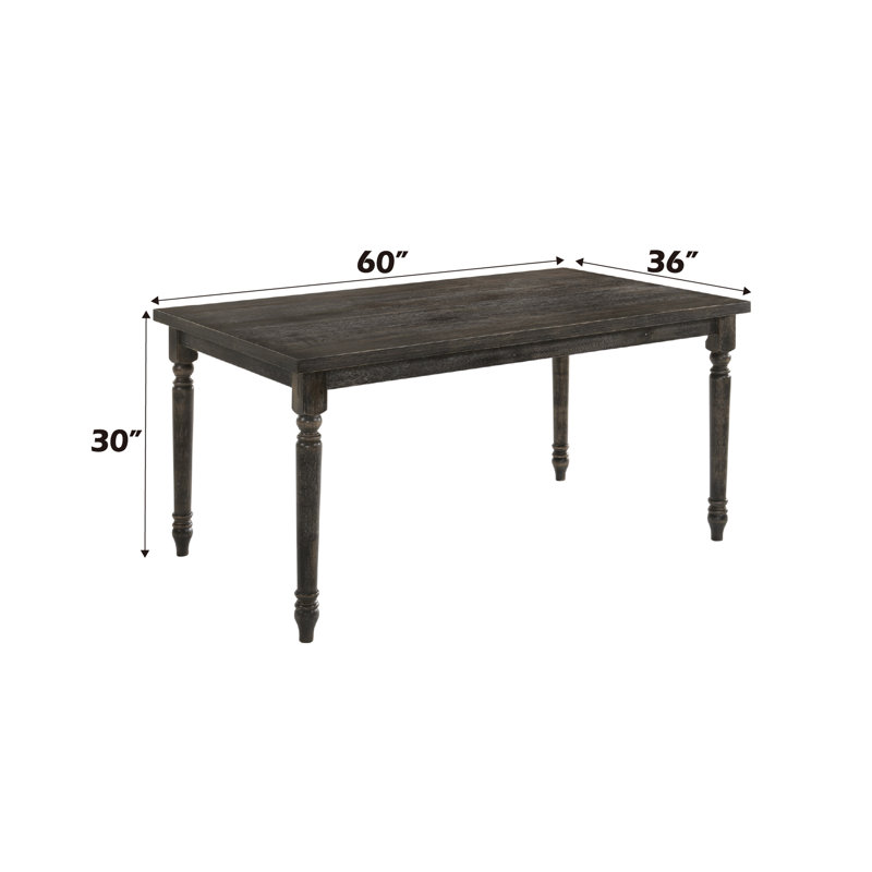 Weathered Gray Finish Dining Table