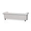 Tissu gris à 3 places avec capitonnage élégant et dossier bas relaxant, l 83 po x P 32 po, H 26