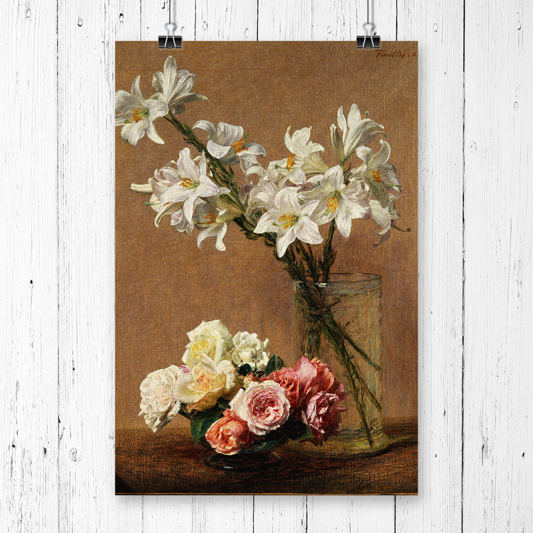 Henri Fantin Latour Flowers - Frameless Print