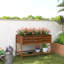 Lit de jardin surélevé avec structure en acier galvanisé, tablette de rangement et doublure de lit, jardinière surélevée avec pieds pour légumes, fleurs, herbes, bois-104792721