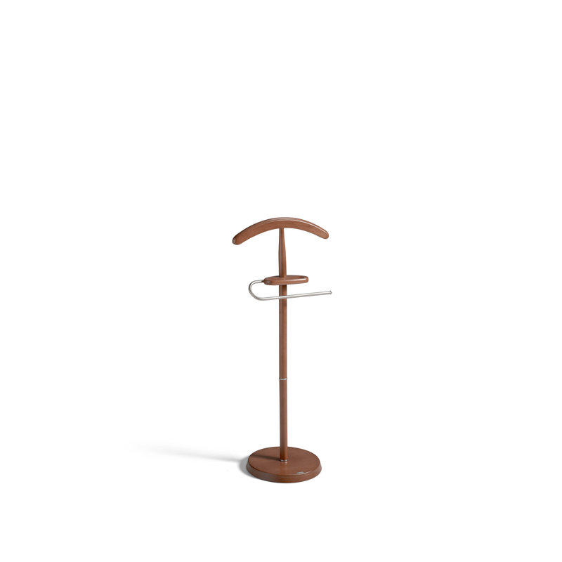 Ahlers Freestanding Valet Stand, Cherry