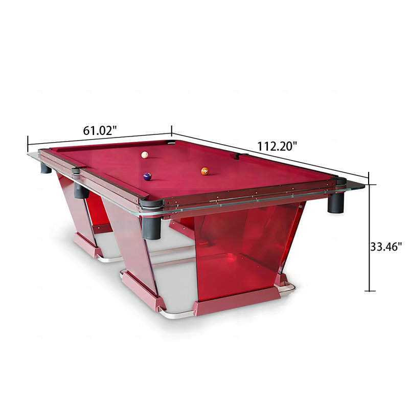 Table de billard avec patins PoolTable032102RF, 9' 4.2"