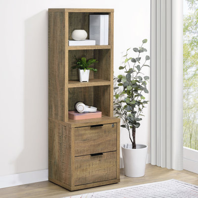 Mango 3-shelf Bookcase USB and Lockable Drawer