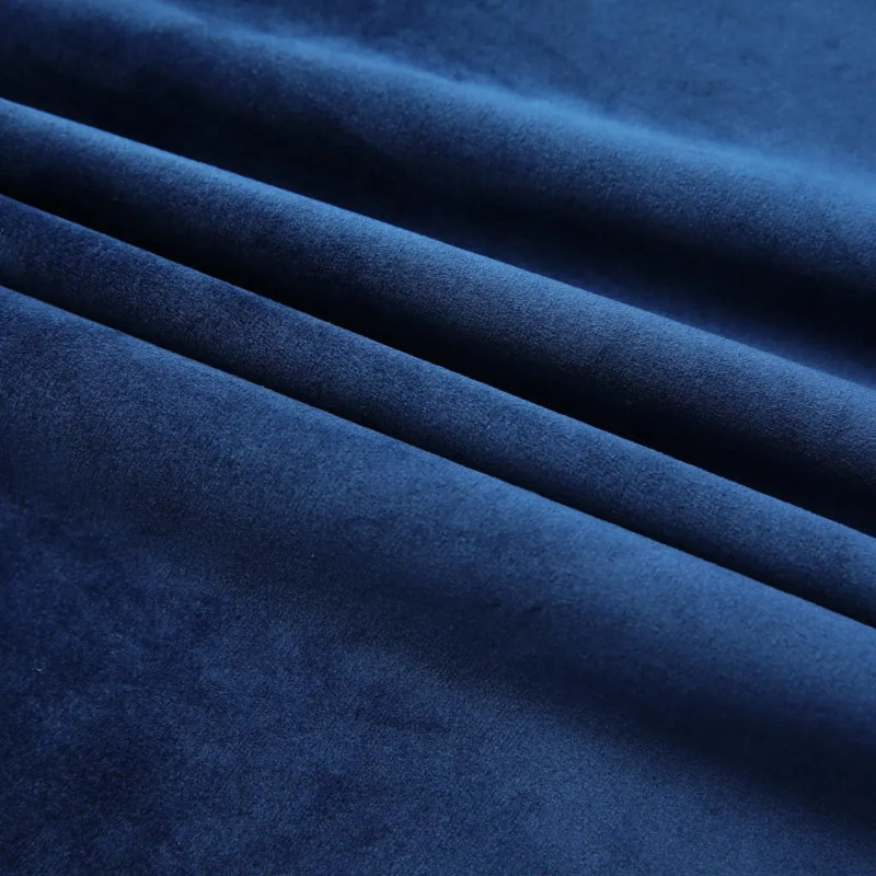 Dollman Velvet Blackout Curtain Single Panel, Dark Blue, 140cm Width x 175cm Drop