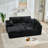 Luxury Ribbed Chenille Upholstered Modular Sectional Sofa With Ottoman-11288952