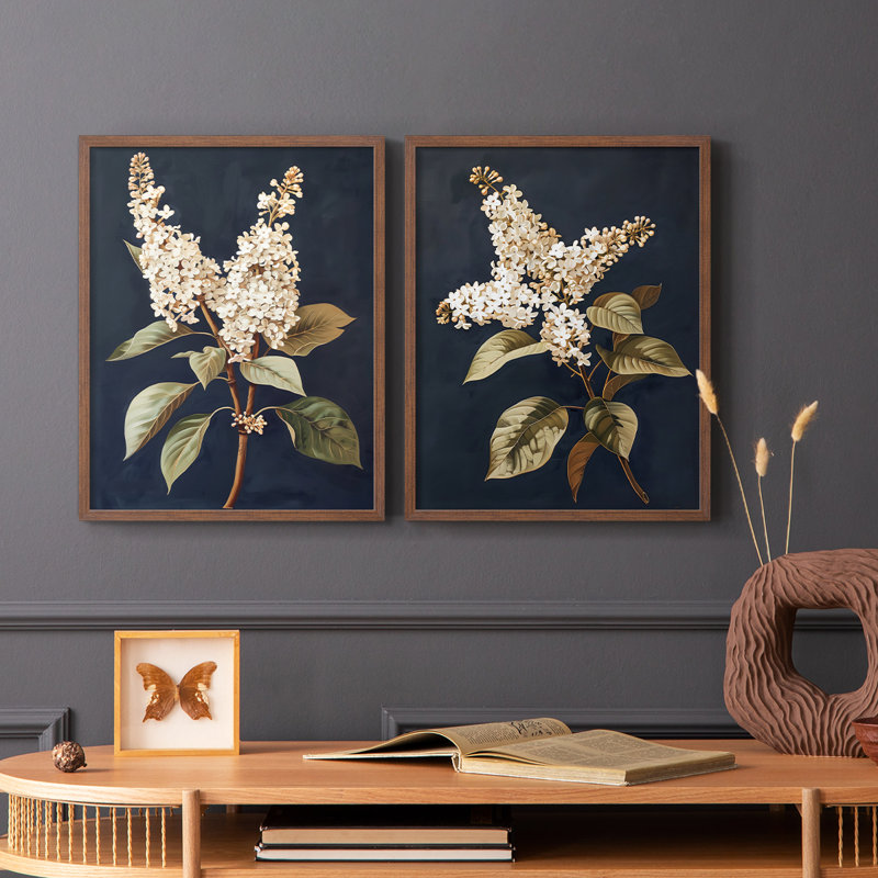 Série FLORAL CLVI - reproduction encadrée de qualité supérieure - prête à être accrochée - aucun clou requis - aucun clou requis