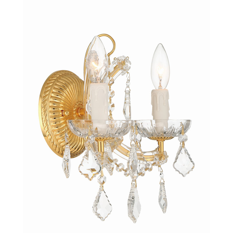 Wehr 2 - Light Candle Wall Light, Gold, Majestic Wood Polished