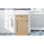 Meuble-lavabo de 18,5 po de style rustique avec lavabo en résine réversible, structure d'armoire, tablette de rangement réglable pour un plan d'utilisation efficace de l'espace, poignées en métal, finition grain de bois, système de porte à fermeture en douceur