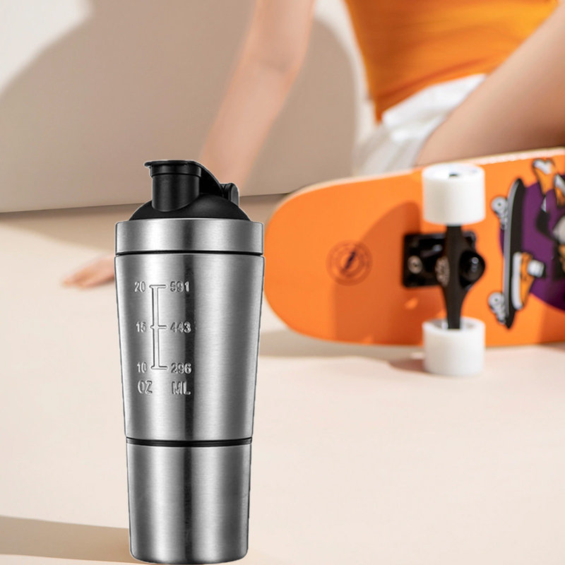 Bouteille d'eau Étanche Bouteille d'eau de sport avec poignée Tasse pour salle de sport