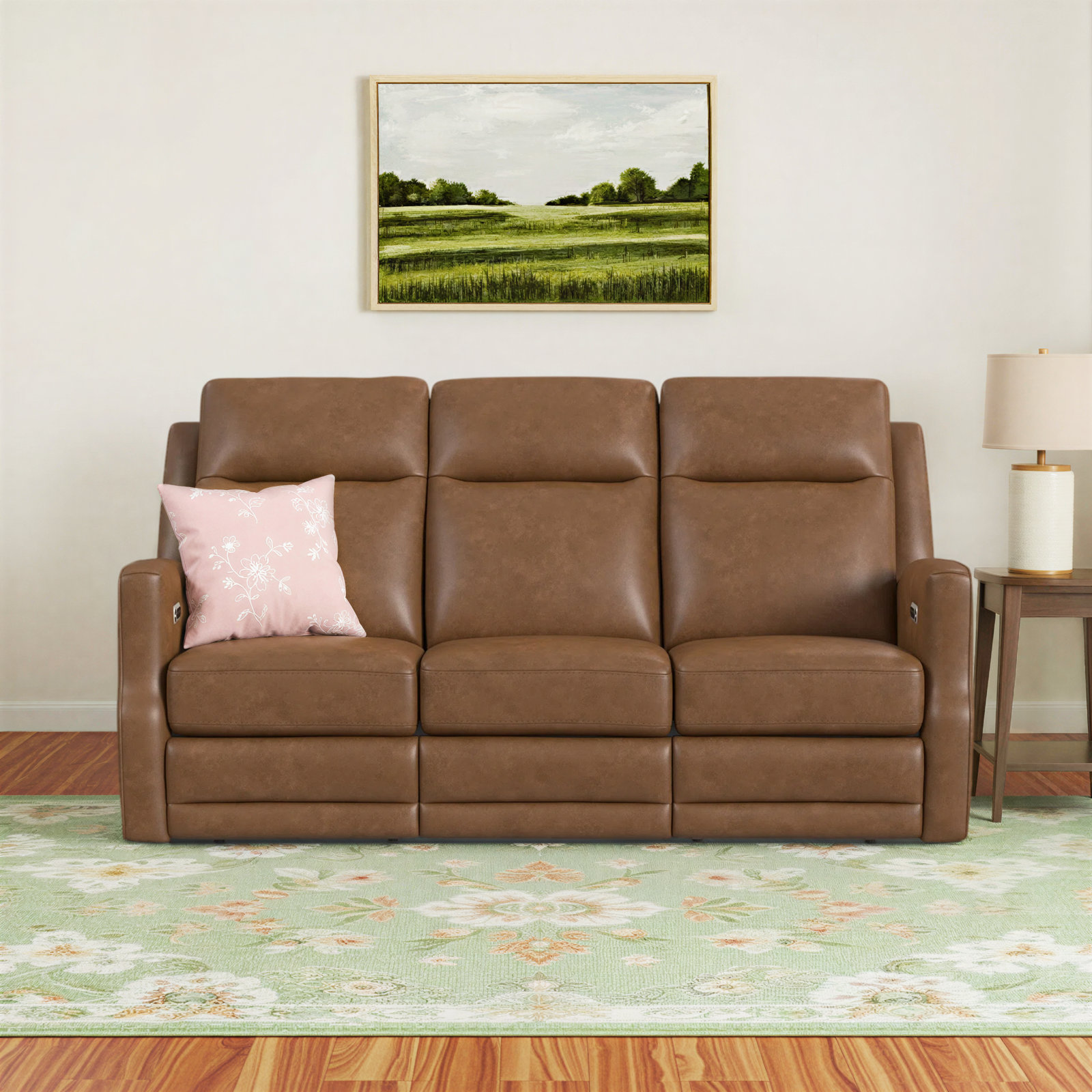 Henri 79" Reclining Sofa, Brown