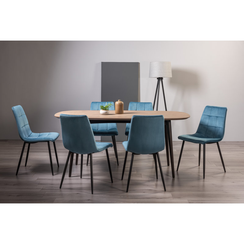 6 - Person Dining Set, Petrol Blue