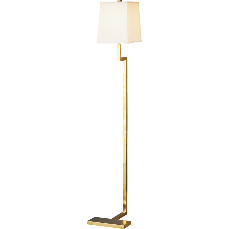 Lampe sur pied 48,75 "Donut Mini C, Laiton naturel, Flocon de neige
