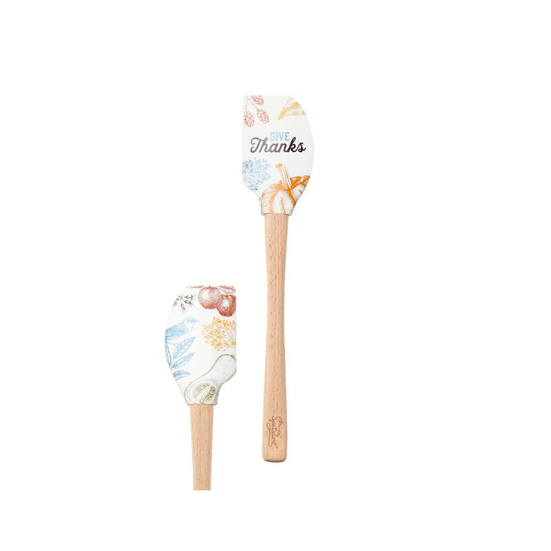 Spatulart Give Thanks Wood Handled Spatula
