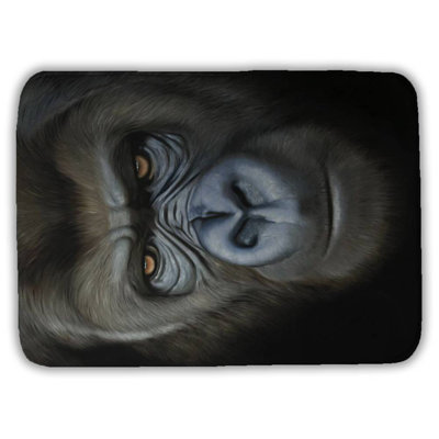 Gorilla face Bath Mat with Non-Slip Backing - Quick Dry Memory Foam Bathroom Rug - Absorbent - Modern Plush Spa-Style - Machine Washable